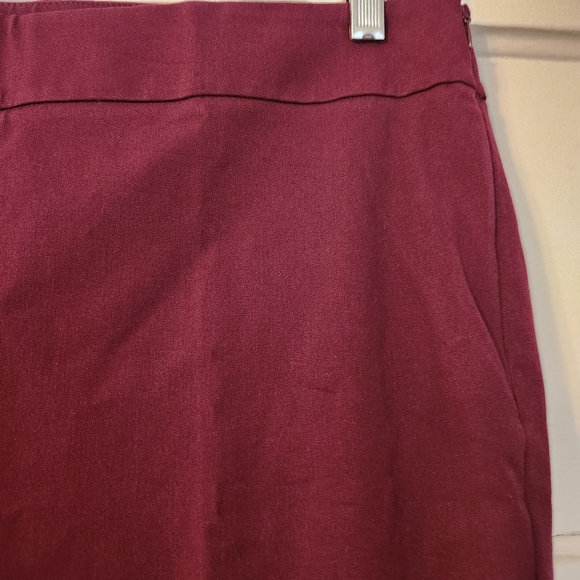 NWT Talbots Women's Chatham Ankle Pants Burgundy Maroon At Waist, Slim Leg Sz 14 - Picture 4 of 15
